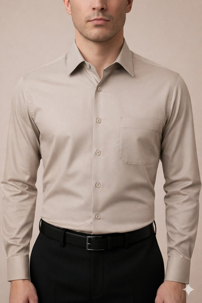 cathe cat قميص كلاسيكي بقصة عادية وجيب واحد، سهل الكي، لا يسبب التعرق