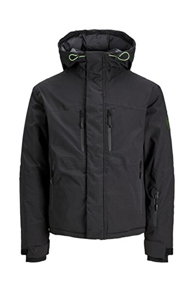 Jack & Jones Jack&jones Alpine Erkek Siyah Kapüşonlu Mont
