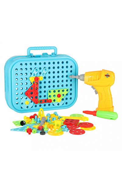 Ikonka Set creativ de constructie 3D pentru copii, Ikonka, burghiu functional...