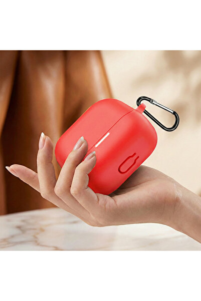 CaseOnn حافظة Ank3r Soundcore K20i من السيليكون غير اللامع باللون الأحمر مع ج...