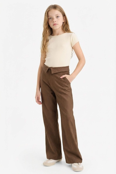 DeFacto بنطلون قماش للبنات G6901A8/BN130 بني