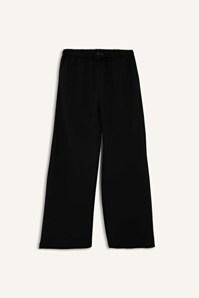 DeFacto Pantaloni de pânză pentru femei C1428AX/BK81 NEGRU