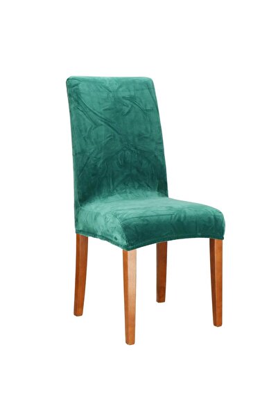 SERSIMO Velvet chair cover, universal size, polyester and spandex, green