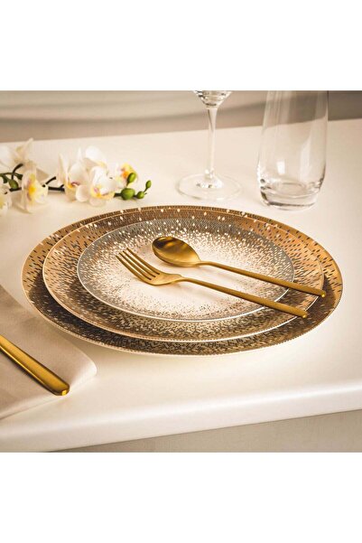 Generic La Mesa White/Gold Porcelain Charger Plate 12"