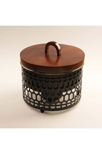 Generic سخان طعام من الفولاذ المقاوم للصدأ من لا ميسا، سعة 5 لترات، بغطاء خشب...