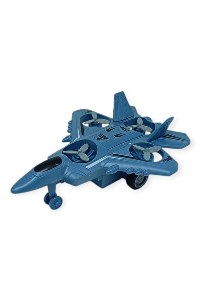 CanEm Sürtmeli Döner 4 Pervaneli Uçak - Mavi