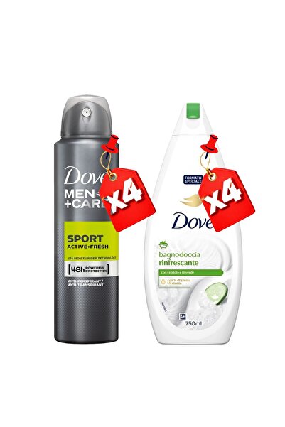 Dove 250ML MEN SPORT ACTIVE FRESH X4 + 750ML ΑΝΑΝΕΩΤΙΚΟ ΤΖΕΛ X4