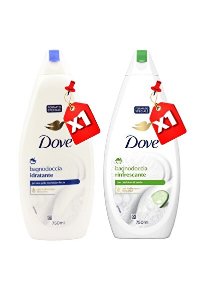 Dove ΑΦΡΟΛΟΥΤΡΟ 750ML Ενυδατικό X1 + 750ML Δροσιστικό X1