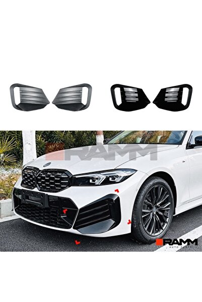 RAMM BMW G20 LCI Ön Tampon Bıçağı Sağ + Sol Parlak Karbon