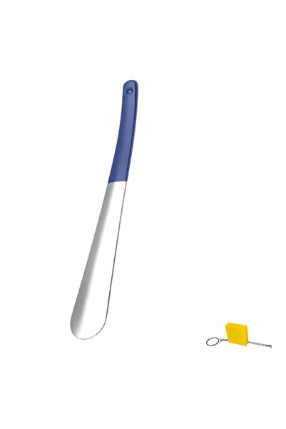 OEM Incaltator solid metal 31cm, cu maner antialunecare din silicon,Albastru ...