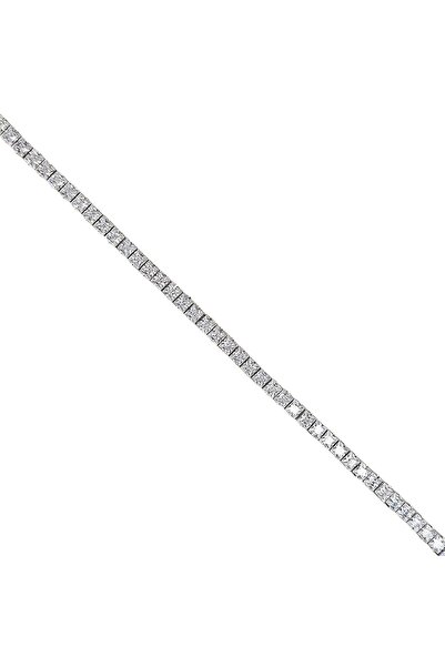 Sln Gümüş Prenses Model 925 Ayar Gümüş Su Yolu Bileklik- 18,5 cm