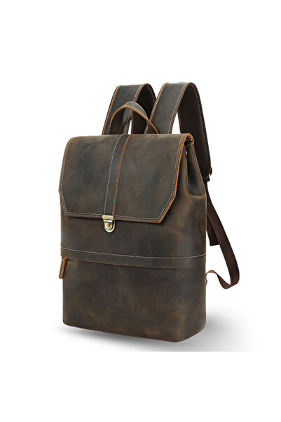 Busy Lady&Gentleman Crazy Horse δερμάτινη τσάντα πλάτης για φορητό υπολογιστή...