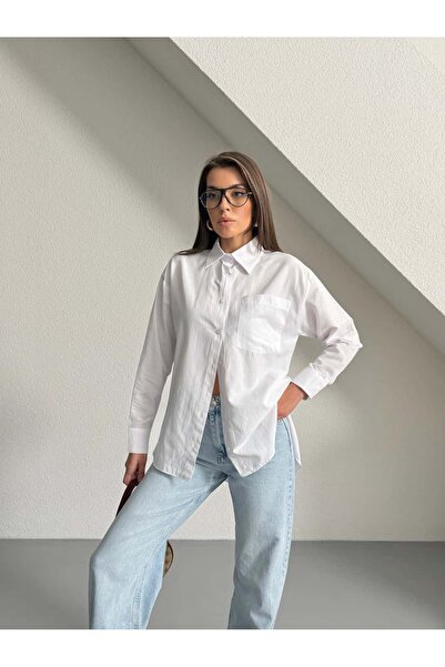 mydukkan.co Single Pocket Boyfriend Shirt