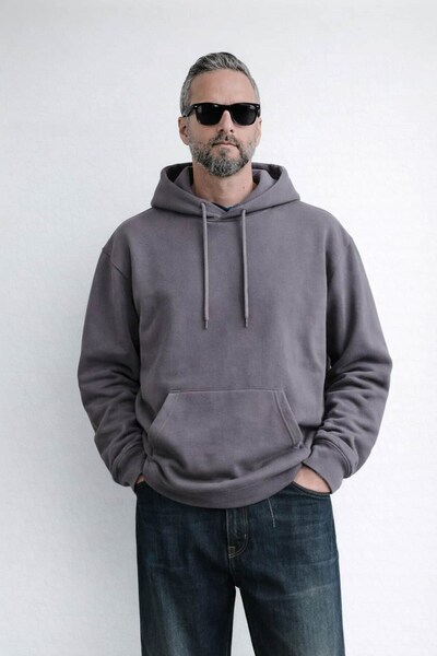 OHM OHEPMODA Hanorac pentru bărbați cu glugă și fleece la interior