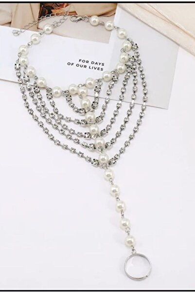 Shiklik Elegant Stone and Pearl Women's Foot Anklet