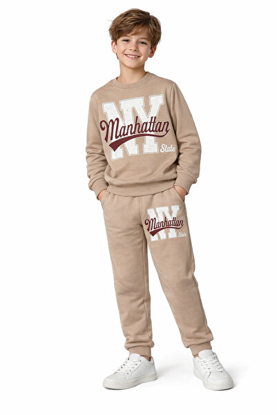 ALKINKİDS طقم ملابس للأولاد من عمر 10-14 سنة مصنوع من القطن بنسبة 100% مكون م...