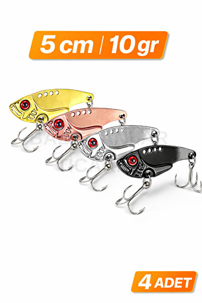 Arkhelais Metal Vibe Balık Yemi 10 Gr 5 Cm 4’lü Paket Titreşimli Dikey Yem