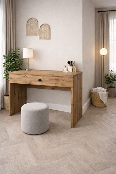 258 MoLife Silva Makyaj Masası, Çekmeceli Makyaj Masası - Çam