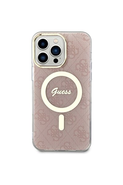 Guess Θήκη 4G MagSafe για iPhone 14 Pro Max - Ροζ