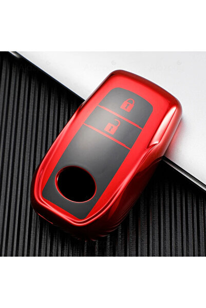 Alazpay غطاء مفتاح من مادة TPU اللامعة متوافق مع تويوتا كورولا كروس ياريس كرو...