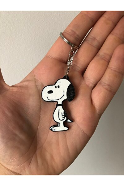 Cypnova Snoopy Anahtarlık Siyah Beyaz Snoopy Anahtarlık
