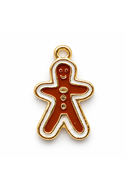 Hanori Accessory Zencefil Adam Figürlü Metal Charm Ucu – Tasma ve Çanta Akses...