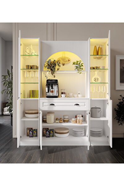 GuneyStore Armoni Black Maxi Kahve Köşesi Komple MDF - Ücretsiz Montaj