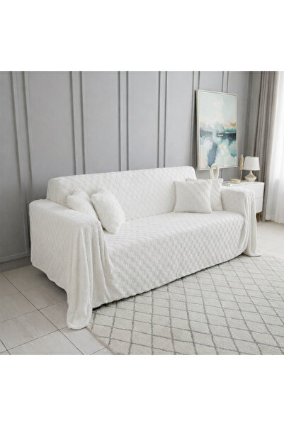 Akbal Home Welsoft Dolly Kumaş 1 Adet 3 Kişilik Klasik Koltuk Örtüsü (Şalı) 3...