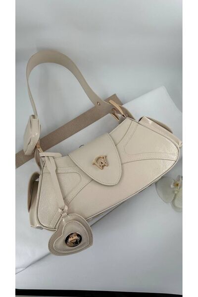 Muqu Bags Aura Cepli Charmlı Gold Detaylı El ve Kol Çantası