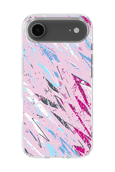 lelia غطاء هاتف شفاف مطبوع متوافق مع آيفون 17 إير |   مجموعة كولور ويف فلوكس