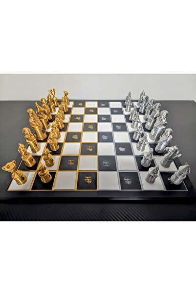 FEK Design Harry Potter Gold-Silver Satranç Seti (Tablalı)