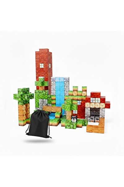 hopinoo Hopinoo™ Magnetic Cubes -108 Pieces, 3D STEM Constructions, Nature Th...