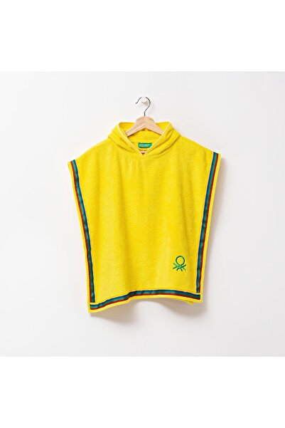 United Colors of Benetton 100% Βαμβάκι Κίτρινο 65x65 εκ. Παιδική πετσέτα πόντσο