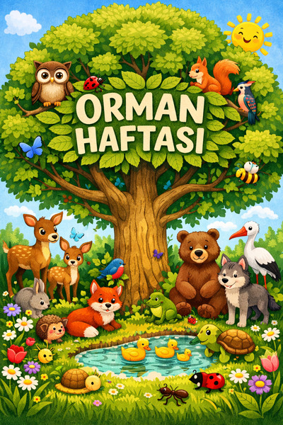 PROMISEBACKDROP2 150x200cm Orman Hatırası okul etkinlik kumaş pano