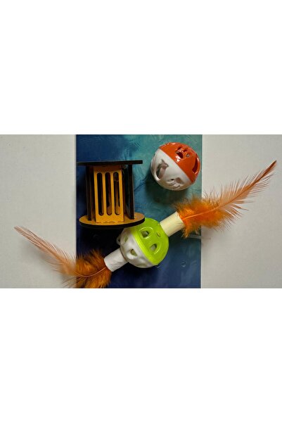 GOLD BE لعبة قطط بالجملة مع أجراس وريش