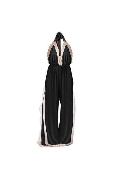 Noblesse Oblige Black silk jumpsuit,