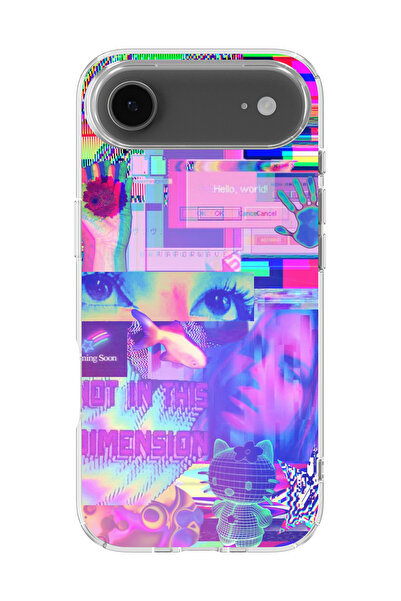 lelia غطاء هاتف شفاف مطبوع متوافق مع آيفون 17 إير |   المجموعة: نيون دريم ديس...