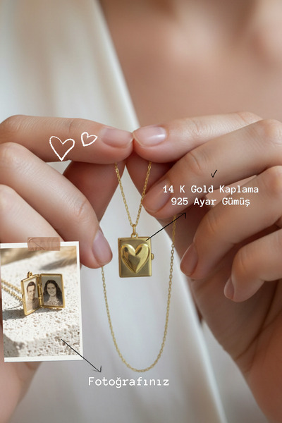 Ricco Jewellery 14 K Gold Kaplama 925 Ayar Gümüş Kişiye Özel Sevgililer Günü ...