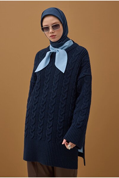 HEQA Soft Kraş Scarf Dark Navy Blue