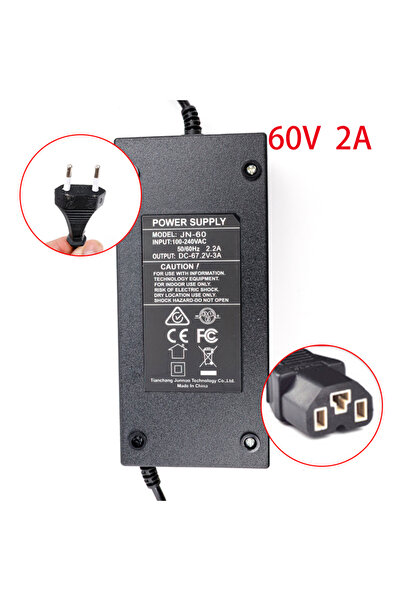 Federal 60V – 2A Lithium Battery Charger for Electric Scooter City Coco