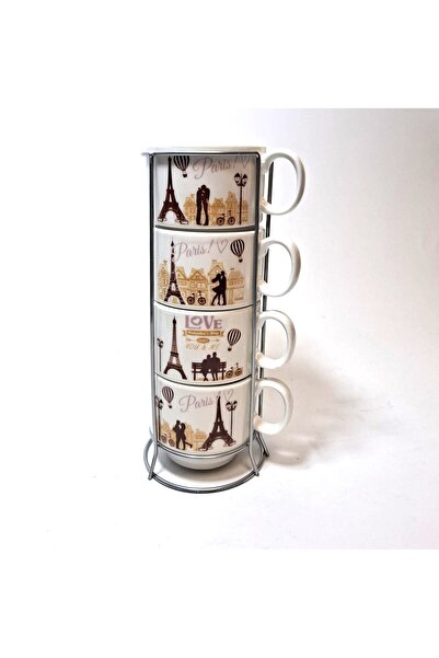 pumikaia SET OF 4 CUPS WITH HOLDER