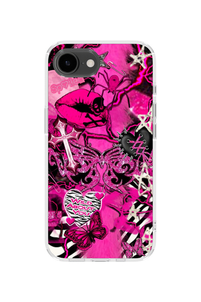 lelia غطاء هاتف شفاف مطبوع متوافق مع آيفون 16e |   مجموعة كروماتيكا أورا