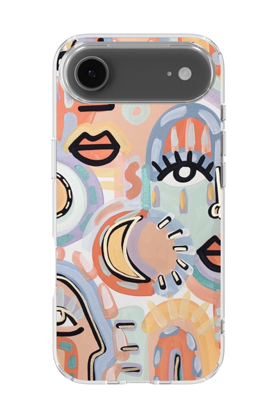 lelia غطاء هاتف شفاف مطبوع متوافق مع آيفون 17 إير |   مجموعة OneLine Essence