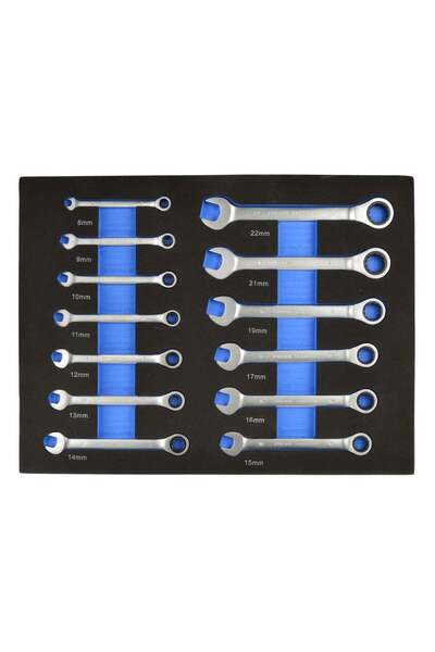 GEKO MODULE CABINET RATCHET COMBINATION WRENCHES 8-22MM 13PCS