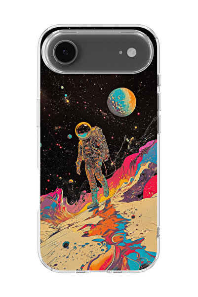 lelia غطاء هاتف شفاف مطبوع متوافق مع آيفون 17 إير |   مجموعة كوزميك وِسبر سكا...