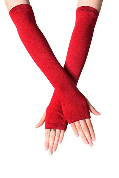 EFAYN.RO Women's gloves, long model with open fingers, universal size, dark r...