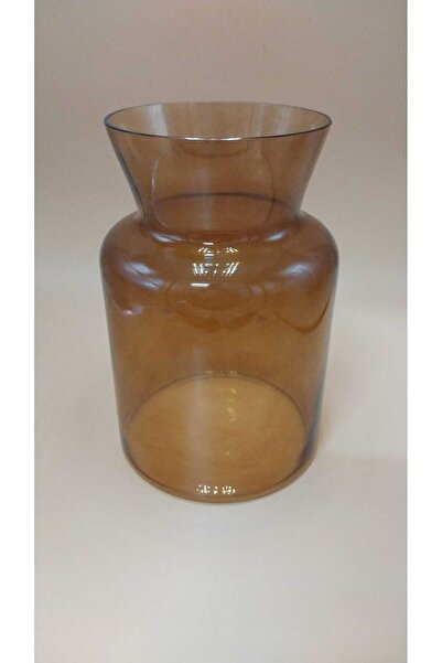 Ebruli hediyelik Handmade Luxury Decorative Glass Vase Black Color 17X25Cm