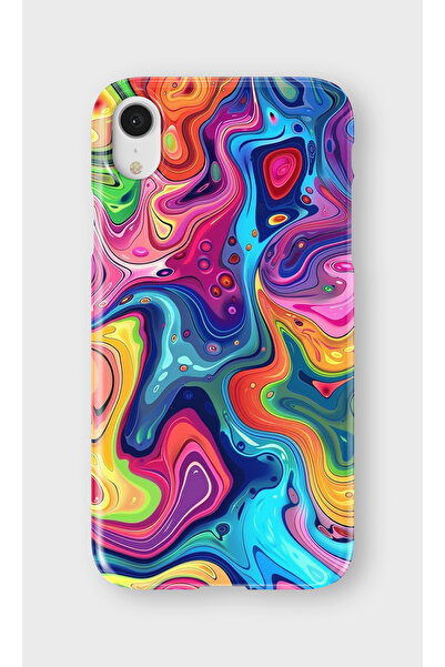 lelia حافظة هاتف شفافة مطبوعة متوافقة مع iPhone XR |   مجموعة كولور ويف فلوكس