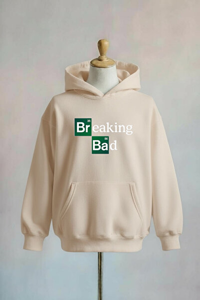 Vordevia Breaking Bad Printed Cotton 3 Thread Oversize Hooded Sweatshirt