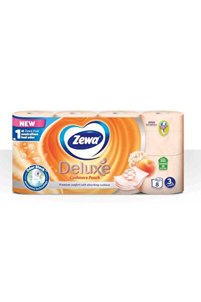Zewa Hârtie igienică cu 3 straturi, 8 role, Deluxe Cașmir Peach